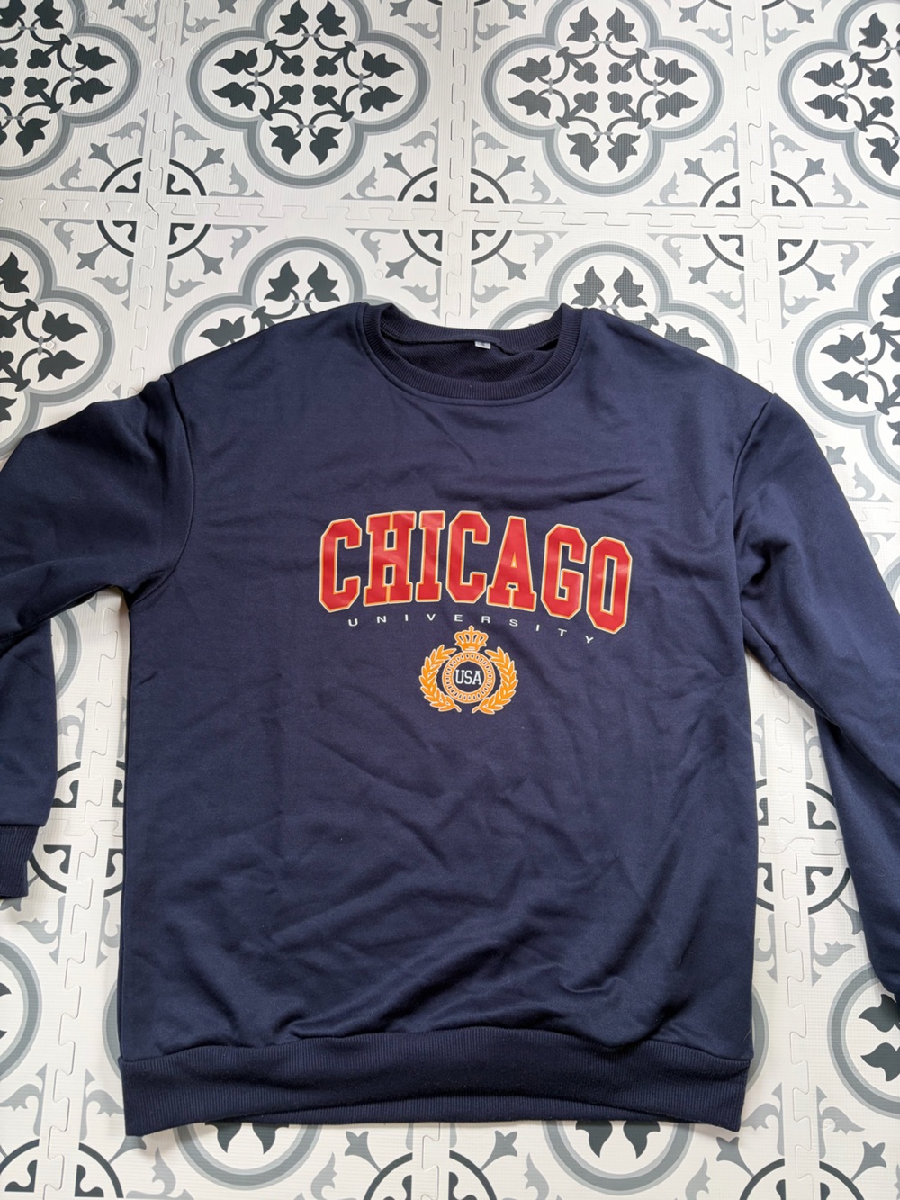 Chicago University Navy Crewneck Sweatshirt